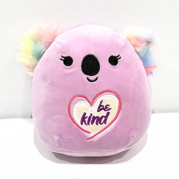 Renate the Koala, "Be Kind", Lavender with Rainbow Ears, 5 Inch - Picture 1 of 5